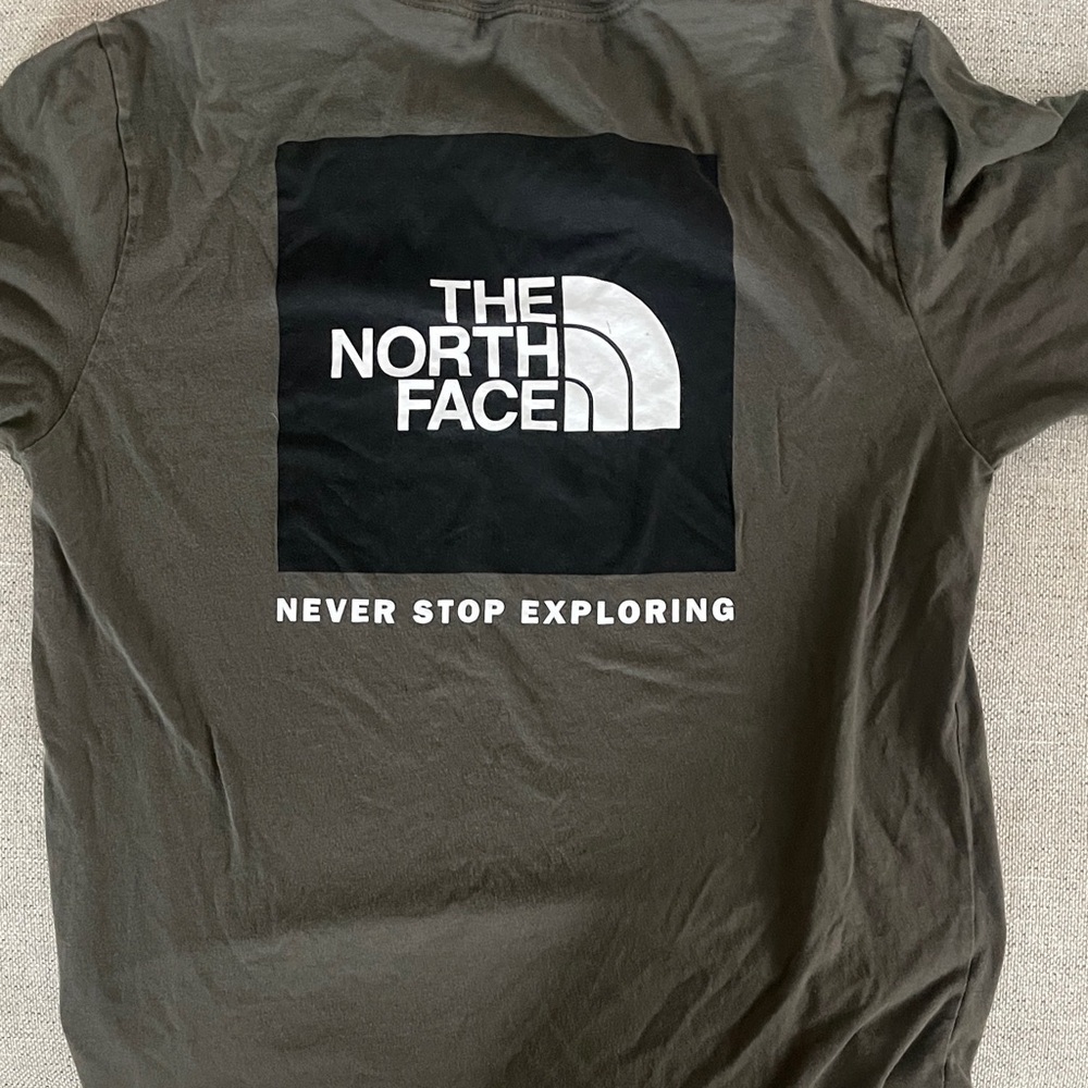 The North Face Dark Olive Tee with Logo